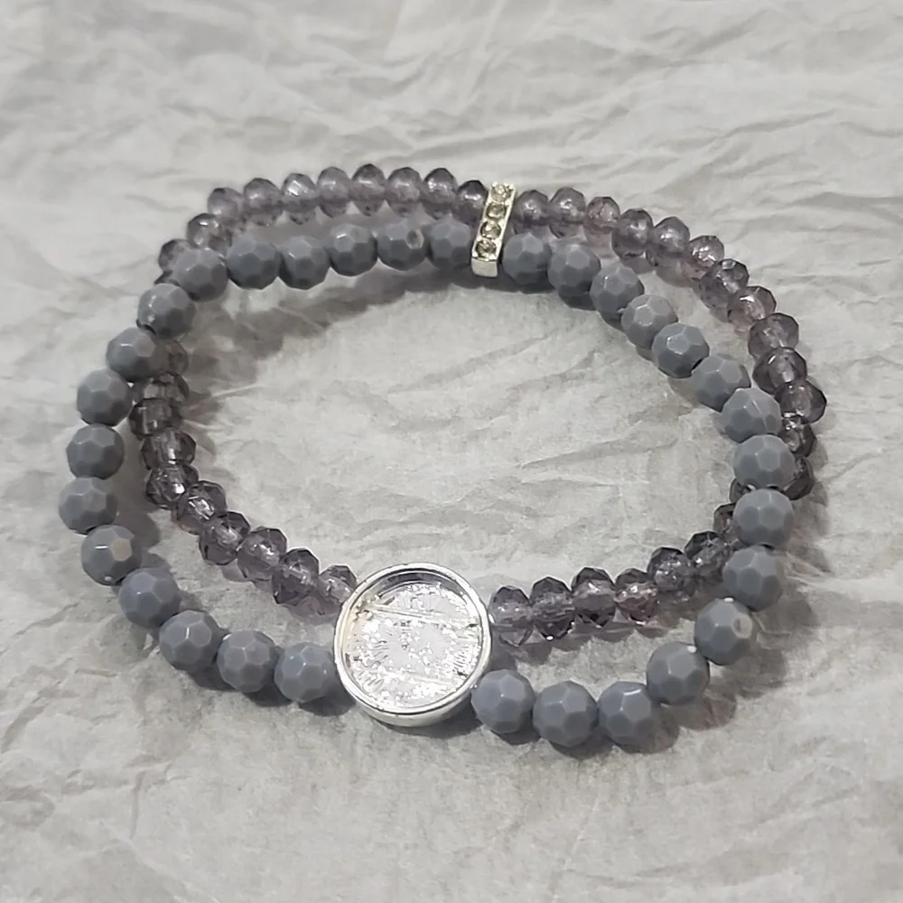 Inspirational Double Row Bead Bracelet - Picture 2 of 3